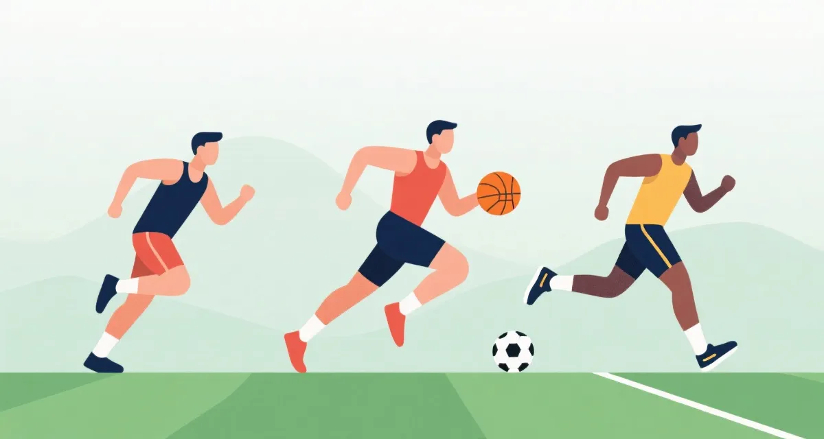 体育主题视觉海报 - 足球 篮球 跑步 健身 综合呈现